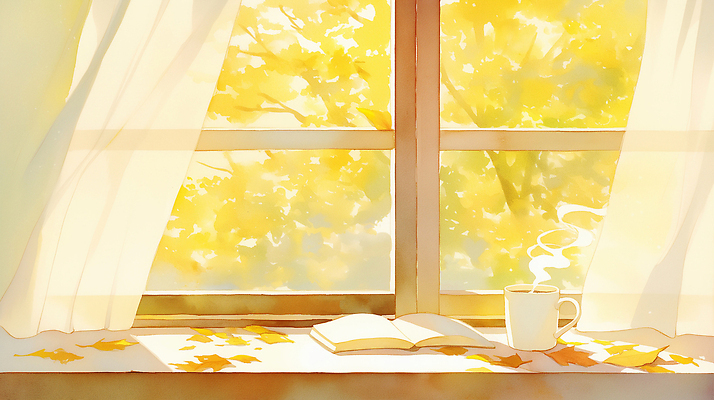 JPG 여유 커피 단풍 일러스트 창문 자연 아침 휴식 따뜻함 일상 책 햇빛 노란색 평화 소리 가을 분위기 편안함 창가 향기 습관 국내일러스트 AI일러스트 AI콘텐츠 주간 계절 감정 음료 컬러 컨셉 잎 라이프 태양 감각 생태계 냄새 파일형식
