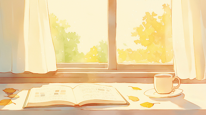 JPG 나무 식물 커피 일러스트 자연 아침 휴식 따뜻함 풍경 일상 책 독서 햇빛 평화 차 편안함 창가 오브젝트 국내일러스트 AI일러스트 AI콘텐츠 주간 음료 컨셉 창문 라이프 태양 감각 생태계 파일형식
