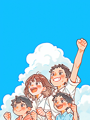 JPG 구름 손 행복 어린이 일러스트 모션 웃음 친구 희망 기쁨 에너지 표현 즐거움 긍정 공동체 긍정적 샤인 순간 국내일러스트 AI일러스트 AI콘텐츠 자연요소 감정 컨셉 관계 표정 사람 신체부위 파일형식