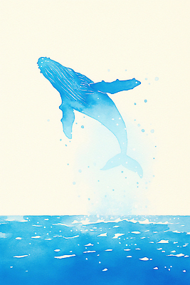 JPG 동물 바다 일러스트 자연 생명 물 파란색 수중 수중동물 자유 탐험 고래 생태계 뷰티풀 국내일러스트 AI일러스트 AI콘텐츠 자연요소 컬러 컨셉 포유류 파일형식