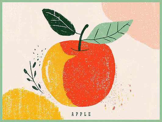 PSD 식물 디자인 예술 백그라운드 농업 과일 일러스트 자연 생명 그래픽 신선 원형 사과 그림 질감 독창 색감 스타일 국내일러스트 도형 산업 생태계 파일형식