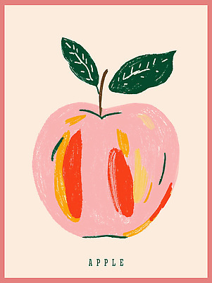 PSD 식물 디자인 예술 분홍색 컬러 과일 일러스트 자연 밝음 초록색 표현 감각 사과 모던 그림 부드러움 채색 창의성 국내일러스트 미술 생태계 파일형식