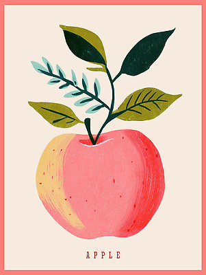 PSD 식물 디자인 예술 컬러 백그라운드 잎 과일 일러스트 자연 나뭇잎 장식 표현 사과 그림 조화 뷰티풀 생동감 정물화 창의력 스타일 국내일러스트 생태계 파일형식