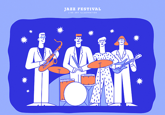 예술 악기 음악 컬러 연주 일러스트 축제 활발 공연 음악가 기타 반창고 분위기 색소폰 드럼 재즈 사교 생동감 국내일러스트 AI파일 직업 컨셉 현악기 문화예술 타악기 이벤트 의료용품 목관악기 파일형식 벡터