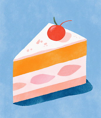 PSD 디자인 예술 조각 백그라운드 일러스트 재료 디저트 요리 케이크 체리 달콤 맛 층 먹거리 색감 창의성 국내일러스트 음식 컨셉 과일 파일형식