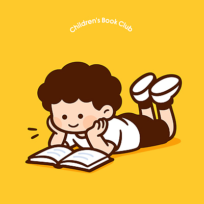 어린이 일러스트 모션 놀이 표정 취미 책 학습 독서 노란색 귀여움 즐거움 클럽 소통 상상력 참여 창의력 흥미 국내일러스트 AI파일 교육 감정 컬러 컨셉 사람 파일형식 벡터