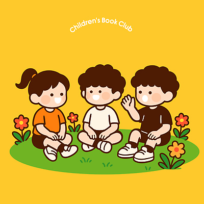 꽃 문화 초등학생 어린이 일러스트 모션 자연 놀이 이야기 대화 웃음 앉기 여름 친구 노란색 활발 성장 그룹 소통 독서모임 국내일러스트 AI파일 식물 학생 계절 컬러 컨셉 관계 표정 말하기 사람 생태계 파일형식 벡터