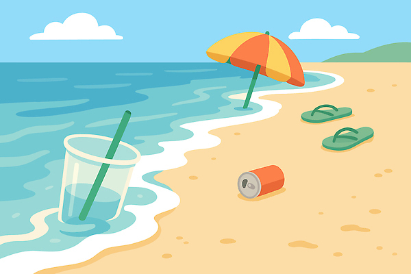 무료이미지 파도 바다 여행 일러스트 우산 가족 자연 휴식 슬리퍼 풍경 해변 여름 모래사장 환경 선탠 쓰레기 종이컵 청소 해수욕 해양오염 전경 국내일러스트 AI파일 계절 신발 컨셉 관계 휴가 컵 환경오염 일회용 생태계 파일형식 벡터 탑뷰