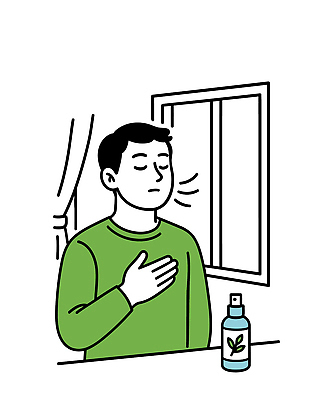 그릇 남자 감정 일러스트 자연 휴식 건강 내부 일상 마음 신선 분위기 편안함 집중 창가 상쾌 향기 심리 치유 국내일러스트 AI파일 식기 컨셉 창문 사람 라이프 감각 생태계 냄새 파일형식 벡터