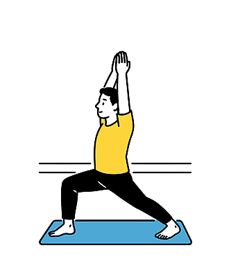 라이프스타일 남자 포즈 신체 일러스트 요가 실내 건강 취미 운동복 운동 평화 헬스 스트레칭 매트 균형 집중 명상 전사 국내일러스트 AI파일 웰빙 옷 컨셉 사람 내부 생활 파일형식 벡터