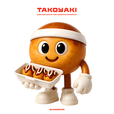 PSD 편집이미지 캐릭터 음식 컬러 요리 그래픽 운동복 장난감 3D 다정 즐거움 개성 타코야키 음식모형 편집3D 옷 감정 컨셉 모형 디지털합성 일본음식 파일형식