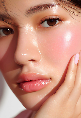 JPG 편집이미지 손 여자 자연 조명 표정 빛 화장 뷰티 화장품 촉촉함 피부 뷰티풀 의료성형뷰티 편집실사 AI포토 AI인물포토 AI콘텐츠 사람 신체부위 젖음 CG 생태계 파일형식