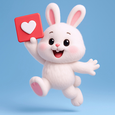 JPG 동물 편집이미지 캐릭터 백그라운드 표정 사랑 3D 귀여움 흰색 하트 토끼 즐거움 부드러움 편집3D AI컴퓨터그래픽 AI콘텐츠 카드프레임 모양 감정 컬러 컨셉 포유류 프레임 반려동물 감각 디지털합성 파일형식