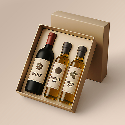 PSD 편집이미지 음료 음식 포장 선물 요리 누끼 파티 3D 추석 레스토랑 와인 고급 올리브오일 선물세트 편집3D 명절 컨셉 주류 이벤트 식당 기름_음식 디지털합성 파일형식