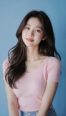 JPG 모델 편집이미지 헤어스타일 포즈 갈색머리 미소 사람 촬영 눈 파란배경 뷰티풀 의료성형뷰티 스타일 편집실사 AI포토 AI인물포토 AI콘텐츠 자연요소 백그라운드 날씨 표정 파란색 CG 파일형식