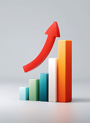 JPG 편집이미지 디자인 화살표 컬러 비즈니스 그래프 경제 3D 자료 성장 막대기 발전 분석 상승 마케팅 효과 편집3D AI컴퓨터그래픽 AI콘텐츠 컨셉 디지털합성 파일형식