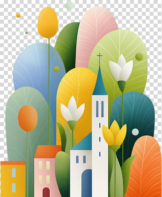식물 계절 기념일 컨셉 종교건축 건물 환경 생태계 파일형식 풍경 교회 자연 컬러 평화 공간 우아함 친환경 여름 꽃 편집이미지 PNG 부활절