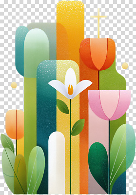 식물 편집이미지 디자인 꽃 감정 예술 컬러 자연 부활절 형상 평화 정원 모던 그림 조화 PNG 창의성 기념일 컨셉 생태계 파일형식