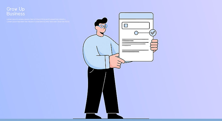 캐릭터 디자인 백그라운드 일러스트 비즈니스 성공 관리 디지털 정보 성장 발전 계획 고객 서비스 모던 문서 창업 전략 안내서 효과 국내일러스트 일러캐릭터 AI파일 컨셉 자영업 파일형식 벡터