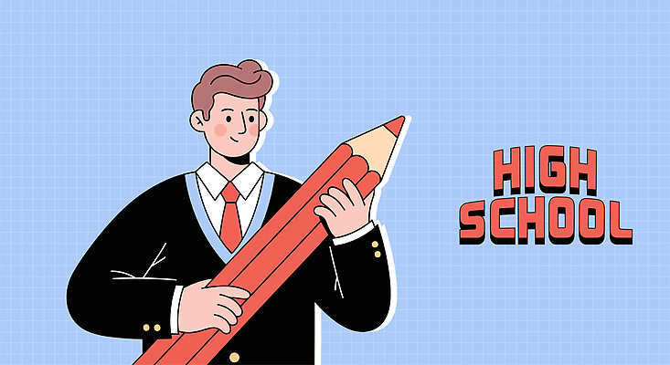 학생 손 디자인 교육 남자 상징 백그라운드 일러스트 성공 고등학교 정장 학습 연필 깨끗함 꿈 목표 크기 창의성 국내일러스트 AI파일 옷 컨셉 학교 학용품 사람 신체부위 필기구 파일형식 벡터