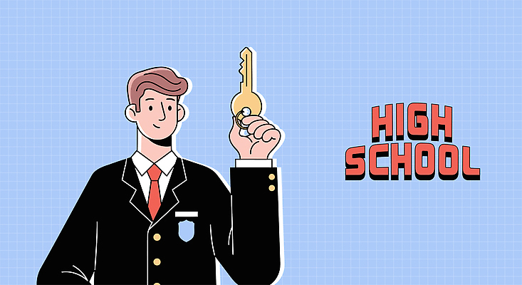 학생 교육 교복 남학생 일러스트 교실 모션 청소년 성공 열쇠 고등학교 친구 학습 스쿨라이프 꿈 시험 기회 노력 책임감 국내일러스트 AI파일 라이프스타일 옷 남자 컨셉 학교 관계 사람 파일형식 벡터