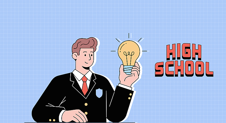 학생 교육 일러스트 전구 미래 아이디어 기술 고등학교 학습 꿈 교양 도전 사회 목표 준비 노력 혁명 창의성 국내일러스트 AI파일 컨셉 학교 공동체 파일형식 벡터