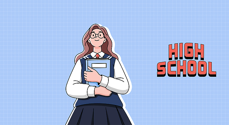 학생 디자인 여학생 교육 교복 백그라운드 일러스트 청소년 고등학교 미소 그래픽 파란색 학습 독서 스쿨라이프 자신감 교과서 과제 학습자료 국내일러스트 AI파일 라이프스타일 옷 여자 감정 컬러 학교 교재 표정 사람 교육자료 파일형식 벡터