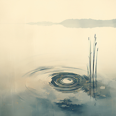 JPG 호수 일러스트 자연 바람 풍경 물 여름 평화 환경 고요 안개 풀 수면 심플 조화 뷰티풀 색감 순간 잔물결 국내일러스트 AI일러스트 AI콘텐츠 자연요소 식물 계절 물결 컨셉 날씨 생태계 파일형식