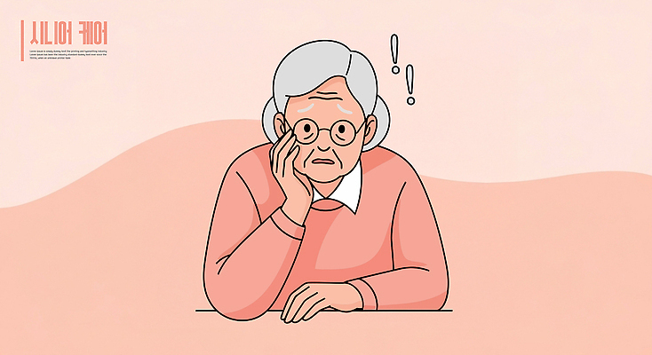 손 여자 노년 감정 얼굴 분홍색 백그라운드 생각 일러스트 따뜻함 표정 앉기 일상 생활 표현 불안 걱정 그림 턱 심리 국내일러스트 AI파일 컬러 모션 사람 성인 라이프 신체부위 파일형식 벡터