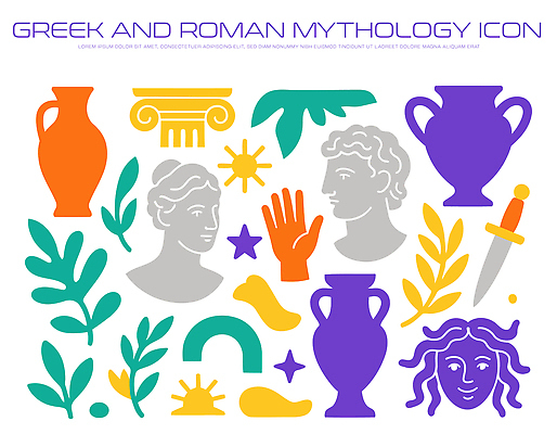 식물 디자인 문화 예술 상징 컬러 조각 패턴 일러스트 유물 고대문명 사람 역사 검 심볼 신화 조화 그리스로마신화 로마신화 국내일러스트 AI파일 전통 무기 무늬 파일형식 벡터