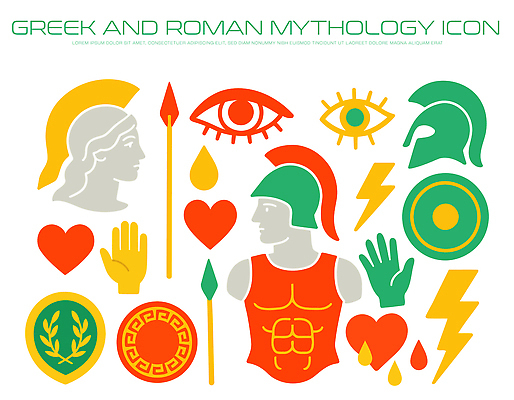 디자인 문화 예술 일러스트 미술 그래픽 심장 역사 번개 심볼 올리브 방패 전사 그리스로마신화 로마신화 여신 국내일러스트 AI파일 열매 날씨 문화예술 장기_의학 신화 파일형식 벡터