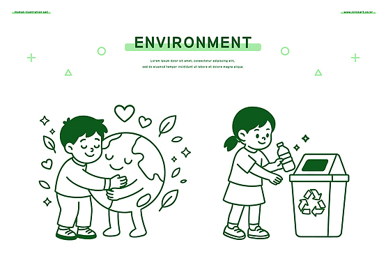 교육 지구 어린이 일러스트 모션 자연 건강 사랑 환경 깨끗함 재활용 의식 보호 쓰레기 플라스틱 친환경 연대 책임감 국내일러스트 AI파일 감정 컨셉 재질 사람 생태계 파일형식 벡터