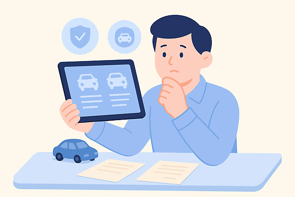 손 남자 일러스트 자동차 탁자 태블릿 모형 정보 비교 선택 보호 가격 분석 서비스 고민 상담 문서 자동차보험 국내일러스트 AI파일 감정 육상교통 가구 컨셉 사람 신체부위 전자제품 스마트기기 보험 파일형식 벡터