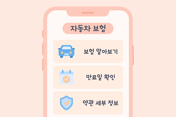 일러스트 자동차 모바일 관리 디지털 정보 선택 어플리케이션 확인 서비스 보험 편리함 기능 약관 지원 사용자 사용방법 국내일러스트 AI파일 육상교통 컨셉 방법 파일형식 벡터