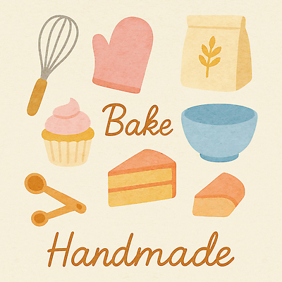 PSD 디자인 컬러 일러스트 재료 주방용품 손잡이 요리 케이크 주방 도구 혼합 컵케이크 밀가루 제빵 핸드메이드 아기자기 국내일러스트 생활용품 컨셉 디저트 제과제빵 가루 파일형식