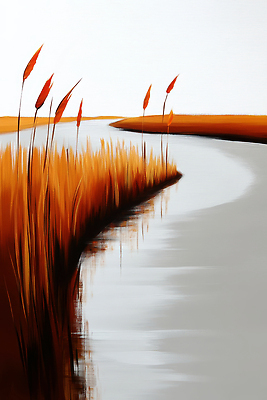 JPG 나무 편집이미지 여유 자연 바람 갈대 풍경 강 고요 가을 시세 수면 수중식물 숲 색감 차분 편집실사 AI일러스트 AI콘텐츠 자연요소 식물 계절 감정 컨셉 날씨 물 금융 CG 생태계 파일형식