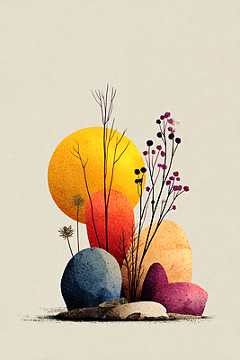 JPG 모양 식물 디자인 예술 컬러 백그라운드 일러스트 자연 생명 추상 풍경 그래픽 알 배열 오브젝트 심플 조화 국내일러스트 AI일러스트 AI콘텐츠 무늬 생태계 파일형식