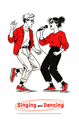 PSD 커플 패션 감정 음악 신발 일러스트 노래 모션 표정 웃음 친구 에너지 춤 즐거움 복고 소통 스타일 국내일러스트 컨셉 관계 문화예술 파일형식