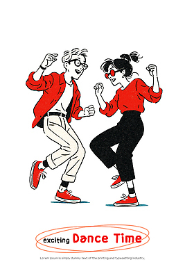 PSD 예술 음악 컬러 일러스트 모션 여러명 청춘 파티 자유 표현 춤 유머 분위기 즐거움 창의성 스타일 국내일러스트 감정 다수 컨셉 문화예술 사람 이벤트 파일형식