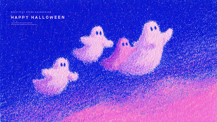 PSD 전통 감정 예술 컬러 백그라운드 일러스트 장식 귀여움 축제 기쁨 할로윈 분위기 유령 사건 즐거움 그림 크레파스 국내일러스트 컨셉 학용품 파일형식