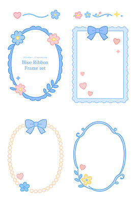 디자인 꽃 리본 백그라운드 일러스트 프레임 선물 그래픽 장식 세트 디지털 그림 심플 드로잉 꾸미기 뷰티풀 창의성 스타일 국내일러스트 AI파일 카드프레임 식물 미술 파일형식 벡터