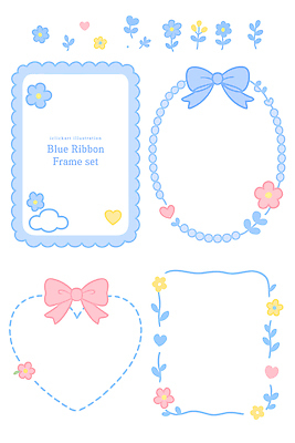 일러스트 그래픽 장식 귀여움 즐거움 손그림 꾸미기 플라워패턴 디지털아트 아기자기 국내일러스트 AI파일 감정 컨셉 패턴 파일형식 벡터