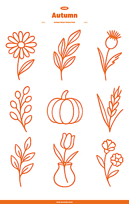식물 아이콘 디자인 꽃 예술 스티커 자연 호박 아이디어 장식 주황색 가을 편리함 창작 핸드메이드 2D아이콘 AI파일 계절 컬러 컨셉 채소 생태계 파일형식 벡터
