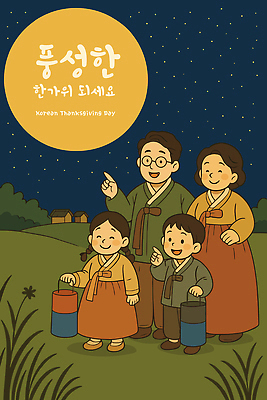 전통 명절 행복 별 문화 일러스트 가족 놀이 기념 한국 초원 우주 추석 축제 달 농촌 랜턴 야간 한복 즐거움 소원 국내일러스트 AI파일 자연요소 한국전통 기념일 감정 아시아 관계 조명 시골 전통의상 파일형식 벡터