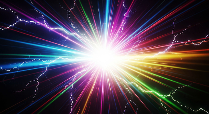 JPG 편집이미지 컬러 자연 밤하늘 빛 에너지 번개 신비 집중 번짐 발광 현상 이미지편집 AI컴퓨터그래픽 AI콘텐츠 컨셉 하늘 날씨 야간 생태계 파일형식 효과