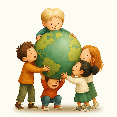 PSD 교육 지구 어린이 상징 일러스트 모션 포옹 자연 놀이 미래 협력 사랑 웃음 친구 희망 기쁨 친환경 다문화 국내일러스트 감정 컨셉 관계 안기 표정 사람 환경 사회이슈 생태계 파일형식