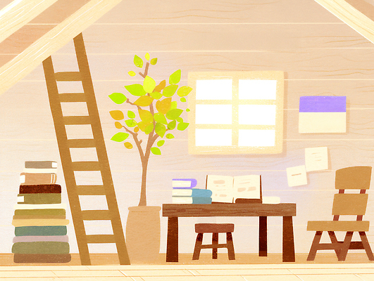 JPG 나무 디자인 화분 일러스트 창문 자연 휴식 책장 밝음 책 인테리어 공간 분위기 편안함 창가 책상 오브젝트 나무의자 조화 다락방 창의성 국내일러스트 AI일러스트 식물 가구 컨셉 의자 목재 감각 생태계 파일형식 AI콘텐츠