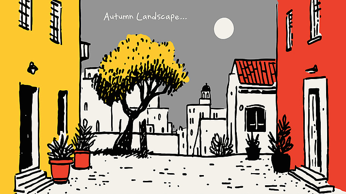 예술 컬러 여행 일러스트 자연 하늘 거리 미술 풍경 건물 고요 가을 도시 달빛 감성 조화 풍경화 국내일러스트 AI파일 건축물 계절 컨셉 문화예술 달 그림 생태계 파일형식 벡터