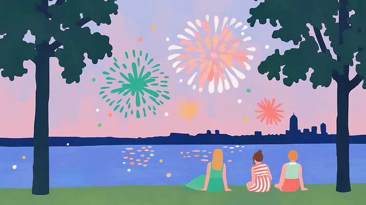 JPG 컬러 일러스트 자연 놀이 하늘 불꽃놀이 풍경 취미 여름 친구 세계 반사 희망 감상 모임 시세 화려 저녁 강가 즐거움 소통 국내일러스트 AI일러스트 계절 감정 컨셉 관계 금융 강 야간 생태계 파일형식 AI콘텐츠