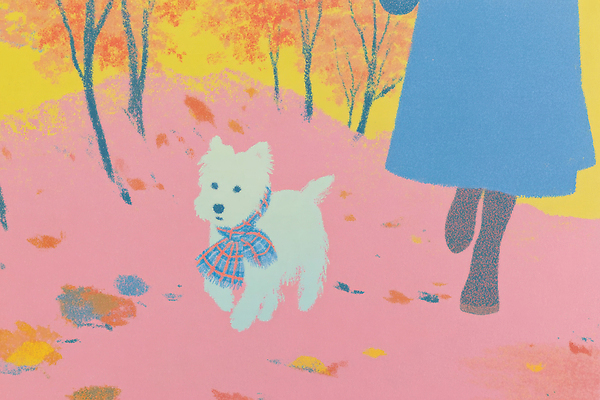 JPG 나무 공원 행복 일러스트 가족 모션 자연 거리 사람 일상 반려동물 운동 걷기 정원 스카프 산책 가을 흰색 강아지 국내일러스트 AI일러스트 식물 동물 계절 공공시설 감정 컬러 관계 휴식 건강 라이프 목도리 개 생태계 파일형식 AI콘텐츠